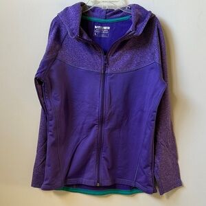 Layer 8 Purple Performance Jacket with Teal Trim Girls w Size L